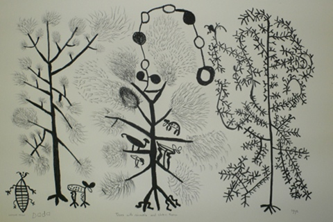 Trees With Animals And Chain Form by Dada
