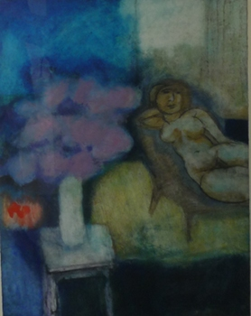 Nude With Flowers by Douglas Portway