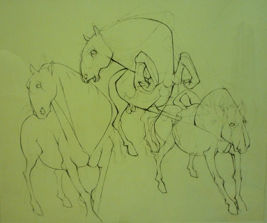 Three Horses by Dumile Feni