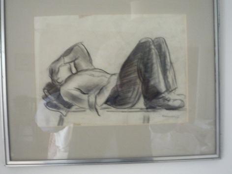 Asylum Drawing by Gerard Sekoto