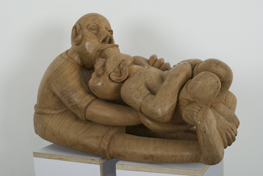 Loving Mother - The Kiss by Jackson Wanjau