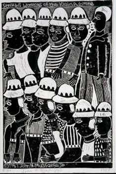 Striking Workers ..Klein Aub Mine by John Muafangejo