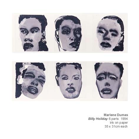 Billy Holiday 6 Parts by Marlene Dumas
