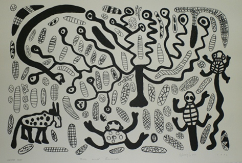 Tree And Animals by Qhaqhoo