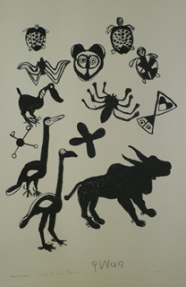 Eland And Ostrich by Qwaa